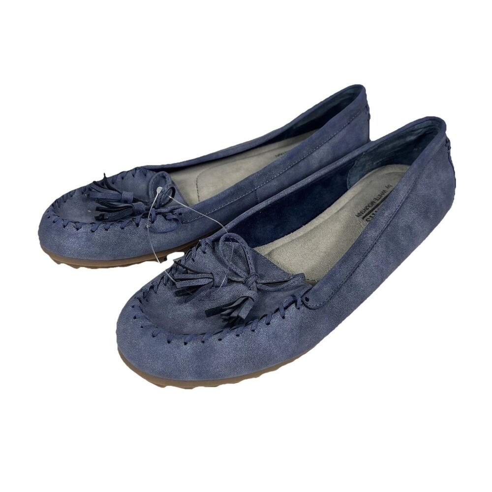 Cliffs By White Mountain Faux Suede Slipper Moccasin Blue Women’s 9M